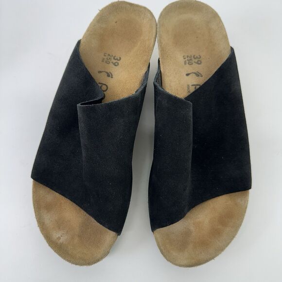Birkenstock Papillio Namica Women's Wedge Slide Sandal US 8.5 EU 39 Suede Black - Picture 10 of 13